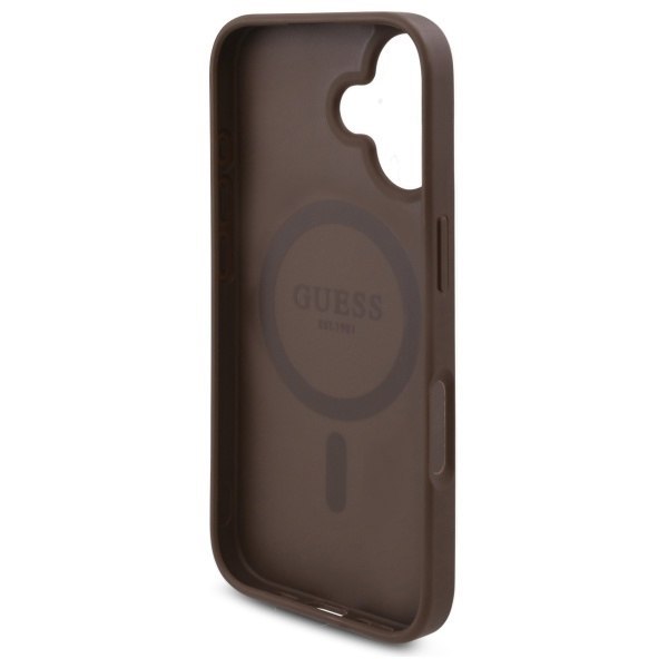 Guess GUHMP16SP4ROPEMCW iPhone 16 6.1" brązowy/brown hardcase 4G Flowers